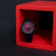 【CASIO 卡西歐】經典黑八角形時尚腕錶/紫羅蘭紅42.9mm(GMA-S2100RB-1A)
