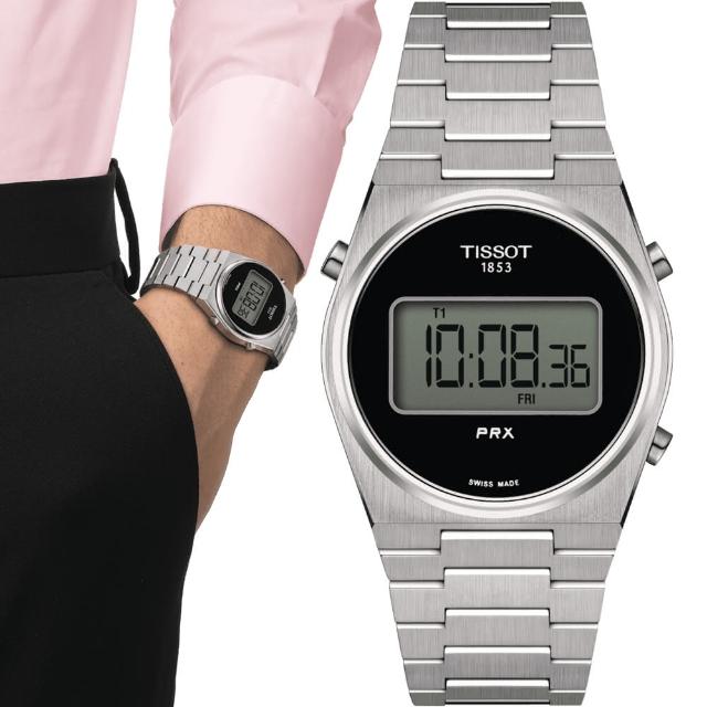 【TISSOT 天梭 官方授權】PRX Digital 數位石英手錶 _(T1372631105000)