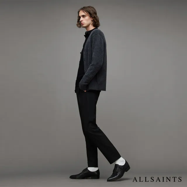 【ALLSAINTS】STATTEN 羊毛針織外套Cinder Black Marl MK043Z(常規版型)