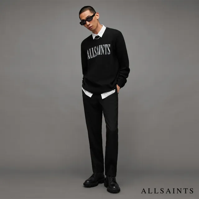 【ALLSAINTS】LUKA SAINTS 羊毛針織上衣BLK/TRADITIONAL WT MK048Z(常規版型)