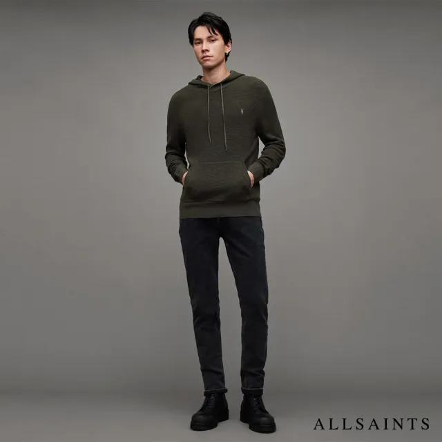 【ALLSAINTS】IVAR 羊毛針織連帽上衣RYE GRASS GREEN ML MK055P(常規版型)