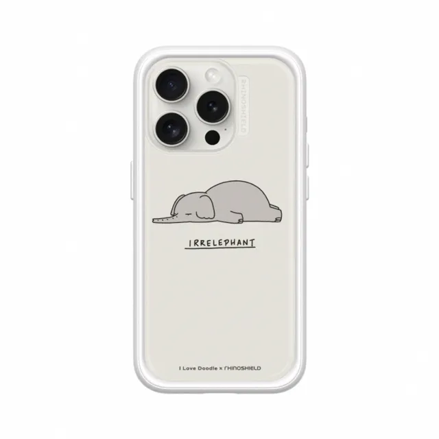 【RHINOSHIELD 犀牛盾】iPhone 15/Plus/15 Pro/Max Mod NX手機殼/I Love Doodle-大象(I Love Doodle)