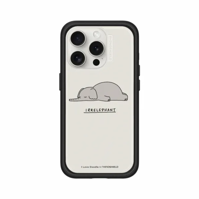 【RHINOSHIELD 犀牛盾】iPhone 15/Plus/15 Pro/Max Mod NX手機殼/I Love Doodle-大象(I Love Doodle)