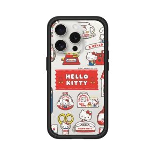 【RHINOSHIELD 犀牛盾】iPhone 15/Plus/15 Pro/Max Mod NX手機殼/Sticker-生活小物(Hello Kitty)