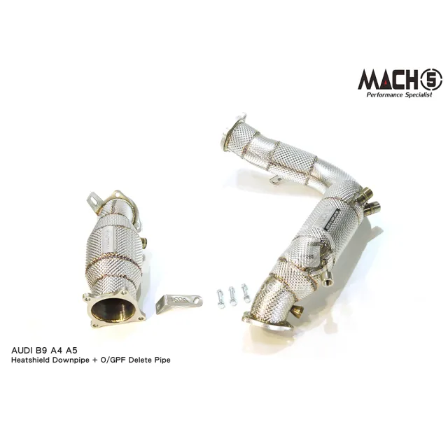 Mach5 AUDI A4 A5 高流量帶三元催化排氣管(B8 3.0T適用 機械增壓)