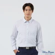 【Blue River 藍河】男裝 白底藍條長袖襯衫-經典小格紋(日本設計 純棉舒適)