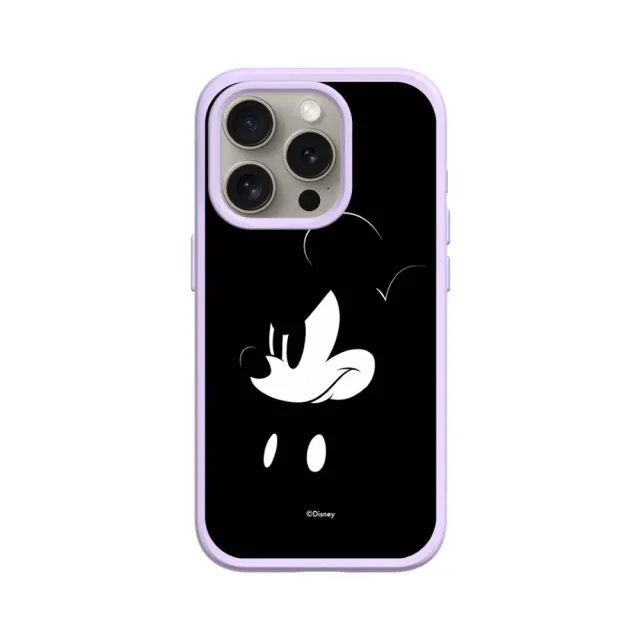 【RHINOSHIELD 犀牛盾】iPhone 15系列 SolidSuit MagSafe兼容 磁吸手機殼/米奇系列-米奇黑設計(迪士尼)