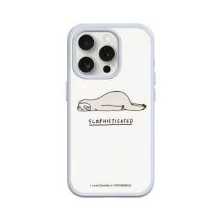 【RHINOSHIELD 犀牛盾】iPhone 15/Plus/Pro/Max SolidSuit背蓋手機殼/樹懶(I Love Doodle)