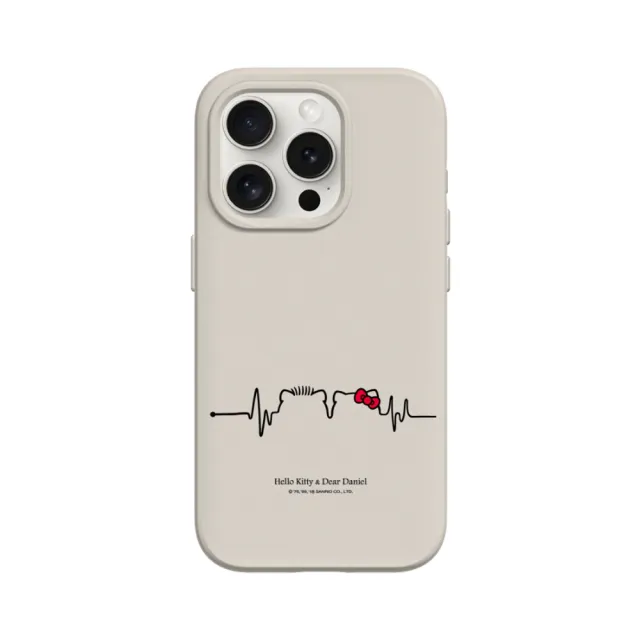 【RHINOSHIELD 犀牛盾】iPhone 15/Plus/Pro/Max SolidSuit背蓋手機殼/撲通撲通(Hello Kitty)