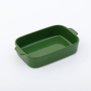 【MUJI 無印良品】器烤盤/長方形 綠色 長21.5*寬14.5cm