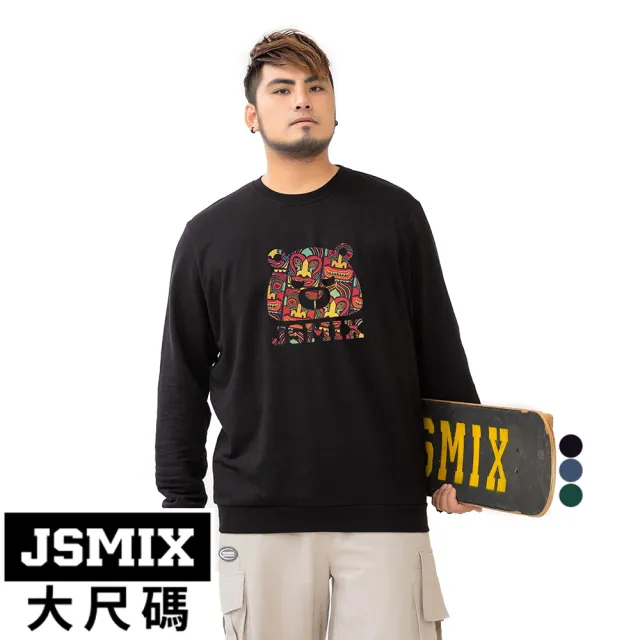 【JSMIX 大尺碼】大尺碼夏威夷tiki派對大學T恤共3色(T34JW6578)