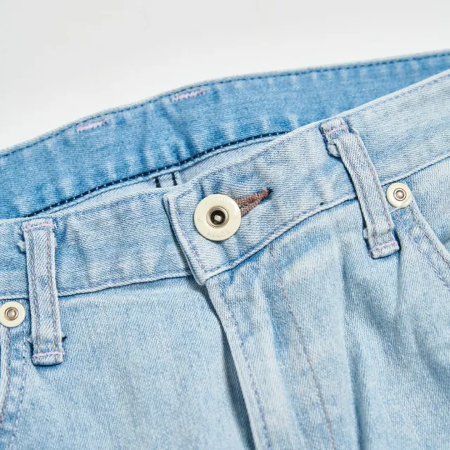 【EDWIN】男裝 E-FUNCTION 三片3D窄管牛仔褲(漂淺藍)