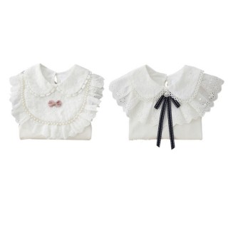 【Baby 童衣】中小童長袖圓領T 女童蕾絲花邊翻領上衣 89060(共２款)