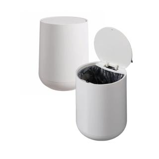 【樂邦】簡約按壓式圓形垃圾桶12L/2入