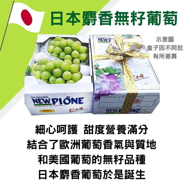 【RealShop】日本頂級麝香葡萄350-400gx10串/箱(原裝箱 10盒一箱 真食材本舖)