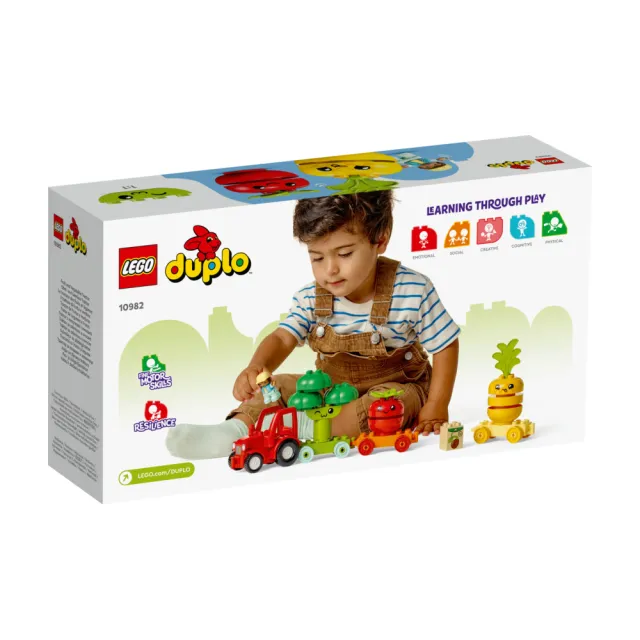 【LEGO 樂高】得寶系列 10982 蔬果拖拉機(禮物 兒童玩具 啟蒙益智玩具 DIY積木 農場玩具)
