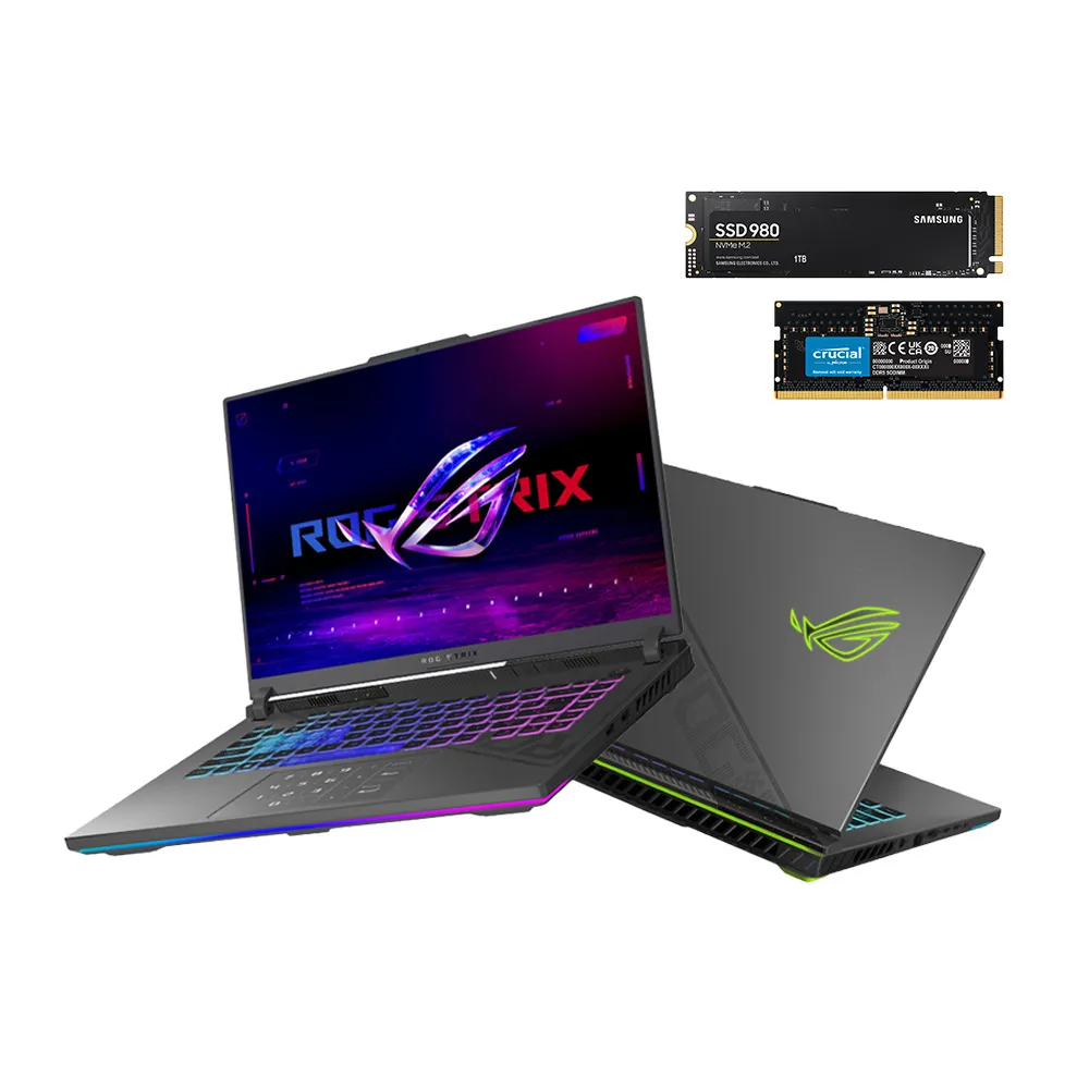 【ASUS】升級1TB+16G組★ 16吋i9 RTX4080電競筆電(i9-13980HX/16G/1TB SSD/ROG G614JZ)