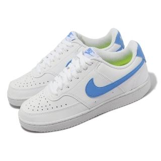 【NIKE 耐吉】休閒鞋 Wmns Court Vision LO NN 女鞋 男鞋 白 藍 小白鞋 皮革(DH3158-107)