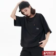 【5th STREET】中性款寬版吸排短袖T恤-黑色(山形系列)