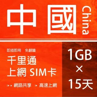 【千里通】中國上網絡卡15日15G 上網吃到飽(免翻牆 支援熱點分享)