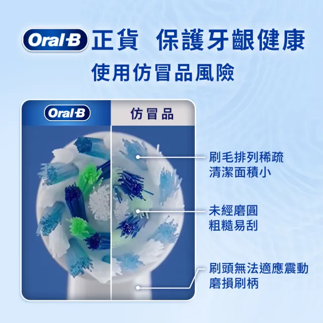 【德國百靈Oral-B-】電動牙刷 深層清潔多動向交叉刷頭EB50-6(6入)