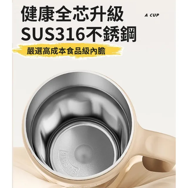 【GER 泰】316不鏽鋼吸管保溫杯1200ml(手把/密封/防塵/雙飲/便攜)(保溫瓶)