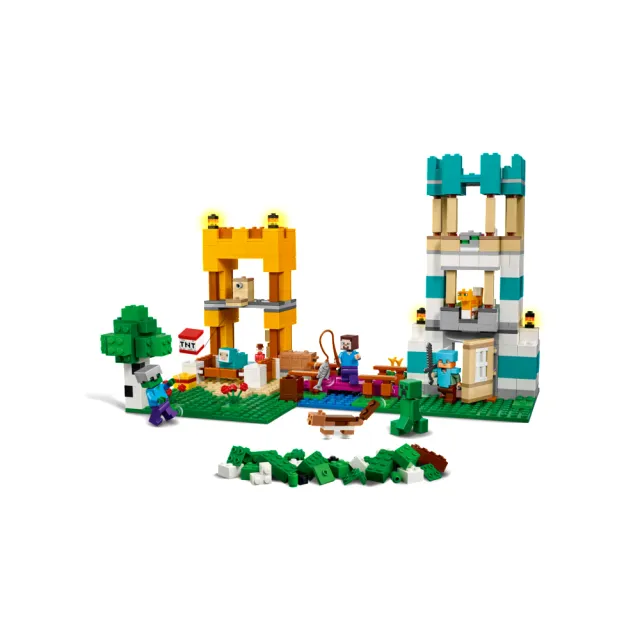 【LEGO 樂高】Minecraft 21249 The Crafting Box 4.0(河邊高塔或貓小屋 2合1場景 麥塊)