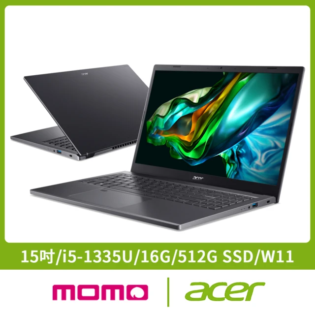 Acer 256G固態行動碟★15.6吋i3輕薄筆電(Asp