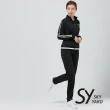 【SKY YARD】網路獨賣款-素色親膚休閒彈性長褲(黑色)