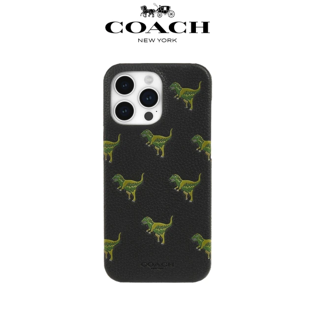 COACHCOACH iPhone 15系列 真皮手機殼 小恐龍