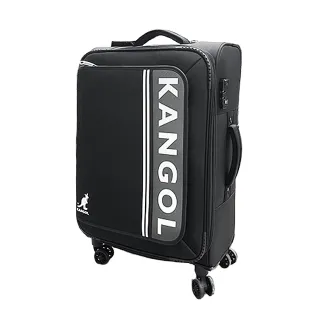 【KANGOL】20吋 KANGOL時尚布織行李箱(防爆拉鍊/避震輪/旅行箱/登機箱/拉桿箱/大容量)