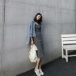 【D.studio】韓版開叉氣質顯瘦長版吊帶洋裝(連衣裙 連身裙 上衣 套裝 女裝 裙裝 短袖洋裝 S186)