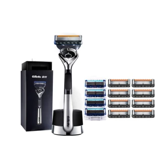 Gillette 吉列 小黑磚 無感系列一年份 雙11限定套組(1磁吸刀座1刀架13刀頭)