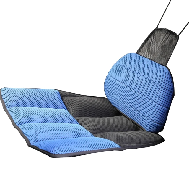 DFhouse 柯爾曼-氣墊汽車坐墊+腰枕(藍色)優惠推薦