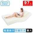 【sonmil】97%高純度 防蹣防水乳膠床墊6尺7.5cm雙人加大床墊 3M吸濕排汗透氣(頂級先進醫材大廠)