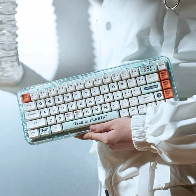 MelGeek Mojo68 水晶透明機械鍵盤(68鍵/凱華