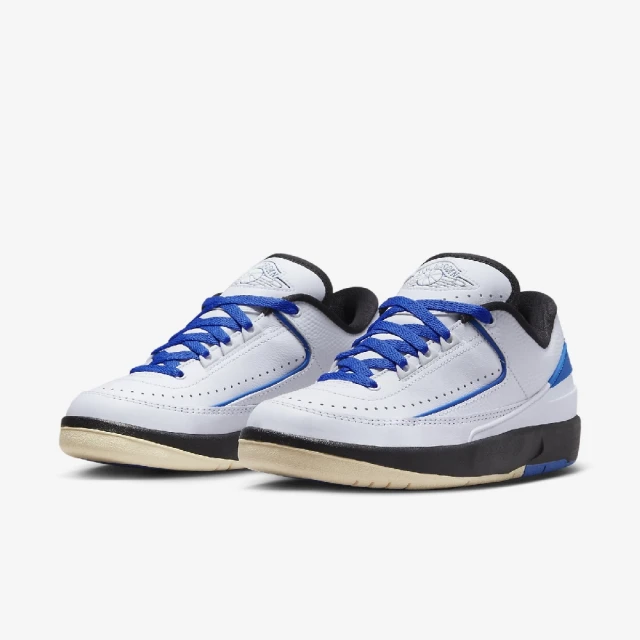 NIKE 耐吉NIKE 耐吉 Wmns Air Jordan 2 Retro Low 女鞋 男鞋 白 藍 AJ2 休閒鞋(DX4401-104)