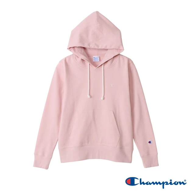 Champion 官方直營-刺繡連帽上衣-女(淺粉紅色)