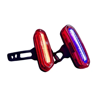 【May Shop】紅色自行車尾燈USB充電警示燈山地車騎行尾燈單車配件(USB充電頭燈)