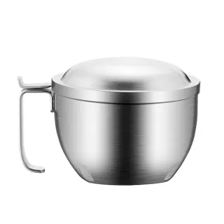 【SAEMMI】不鏽鋼可攜式雙層隔熱碗(304不鏽鋼湯碗泡麵碗)