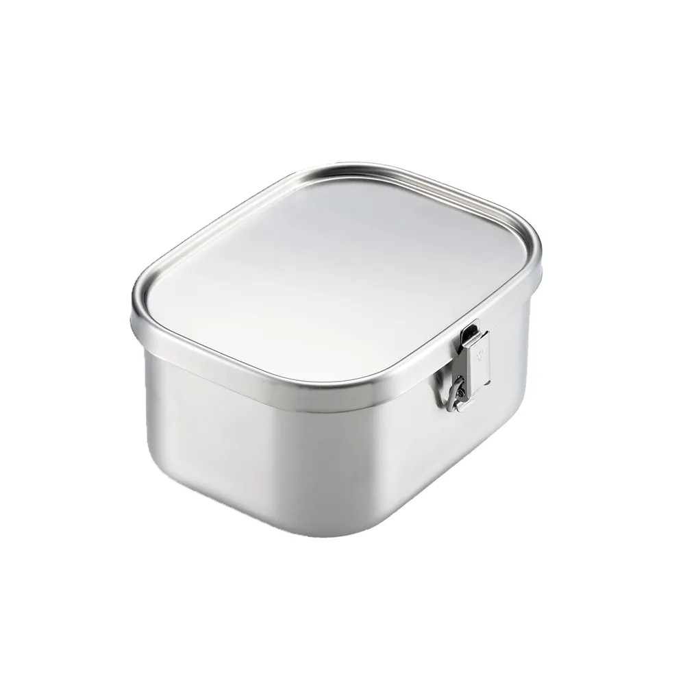 日本相澤工房AIZAWA】日本製18-8不鏽鋼方形加深密封便當盒-附分隔片