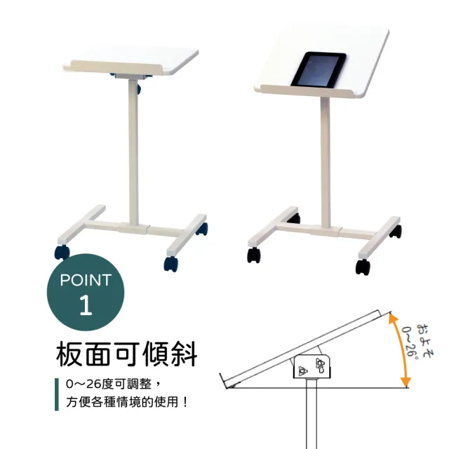 【林製作所】移動式投影機架(譜架 菜單架 DM架 平板架 邊桌 升降桌 置物台)