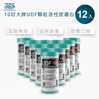 【怡康】全屋過濾濾心 10吋大胖UDF椰殼活性碳濾心12入(本商品不含安裝)