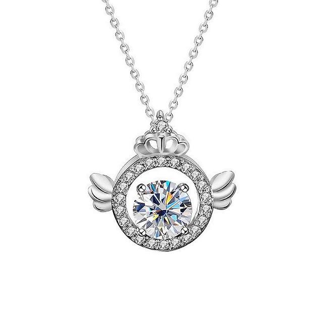 【巴黎精品】現貨+預購 莫桑鑽石項鍊飾品配件925純銀項鍊(1克拉鑽石項鏈莫桑鑽項鍊p1as53)
