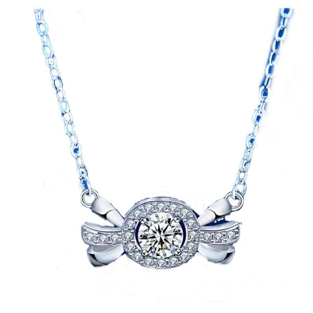 【巴黎精品】現貨+預購 莫桑鑽石項鍊飾品配件925純銀項鍊(0.5克拉鑽石項鏈莫桑鑽項鍊p1as49)