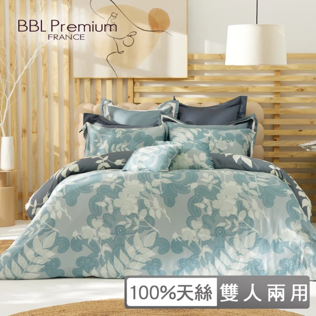 【BBL Premium】100%天絲印花兩用被床包組-迷霧森林(雙人)