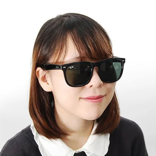 【RayBan 雷朋】亞洲版 時尚大鏡面偏光太陽眼鏡 RB4260D 601/9A 黑框抗UV墨綠偏光鏡片 公司貨