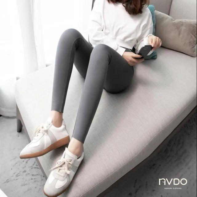 【NVDO】現貨 視覺顯瘦加絨芭比鯊魚褲-2色可選(M-2XL/運動褲/瑜珈褲/保暖/F053/秋冬款)