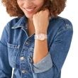 【FOSSIL 官方旗艦館】Modern Sophisticate 優雅三眼計時指針女錶 玫瑰金色不鏽鋼錶帶手錶 36MM BQ1561