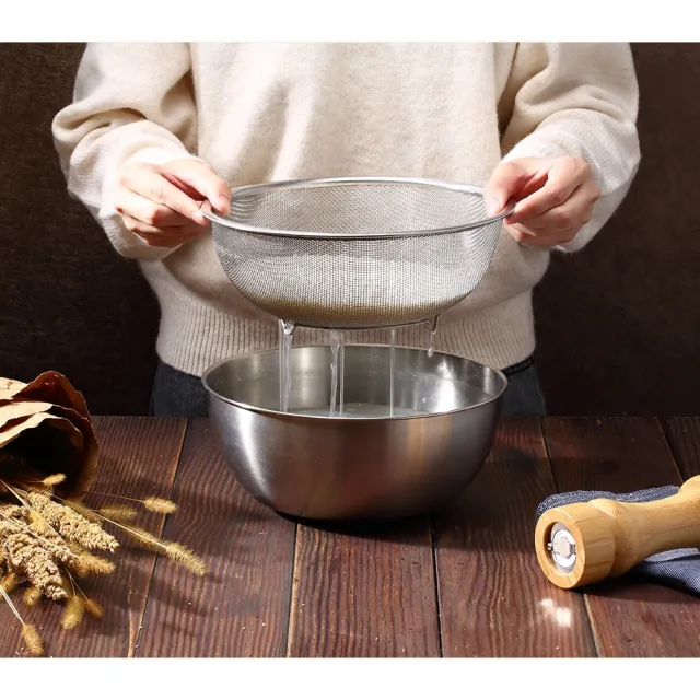 【掌廚可樂膳】不鏽鋼多功能蔬果料理瀝水籃調理盆4件組(D01)